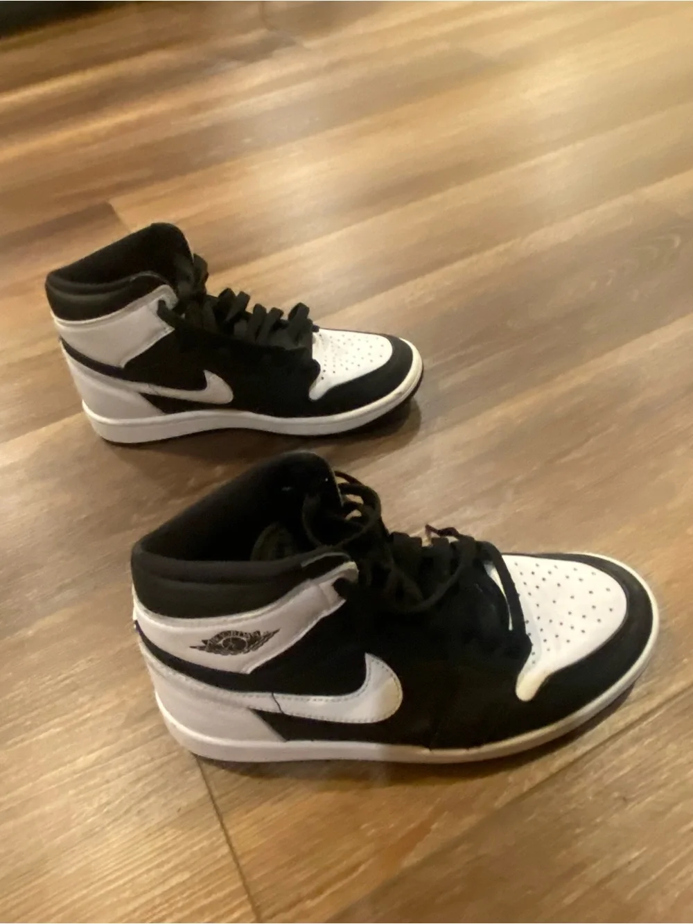 Nike Air Jordan 1 Retro High OG Black White Sneakers Unisex Size 6.5